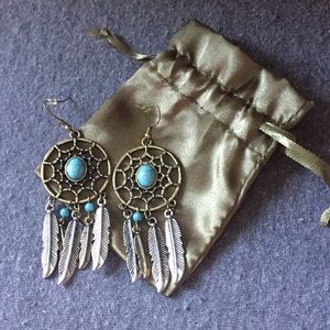 Turquoise Dreamcatcher Earrings